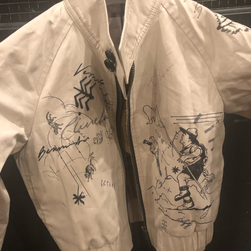 Children burberry grafitty jacket 4Y